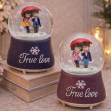 Esranın Dünyası Ieg™ Şemsiye Altında Oturan Romantik Çiftler Tasarımlı Büyük Kar Küresi RSPRP34-ESRDNS