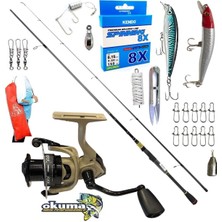 Oslo Okuma Outrax 3000 274cm 10-35gr Daiwa Rs Karbon Rapala Maket Balık Spin Olta Takımı Seti