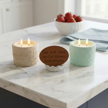 Miaju Ofiste Şık Bir Detay, Isim ve Unvan Eklenebilen Özel Seri Dekoratif Mum Seti, Mükemmel Hediyelik