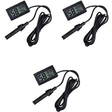 Najmaddin 3 Adet Dijital Ekran Sıcaklık ve Nem Ölçer - Termometre Higrometre Kuluçka