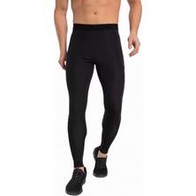 Crozwise Erkek Siyah Spor Uzun Tayt - 3187