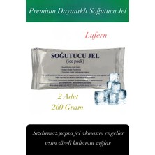 Lufern Dayanıklı Soğutucu Jel Poşet Buz Aküsü Malzeme Kamp Piknik Yolculuk Seyahat Yiyecek 260 gr 2 Adet