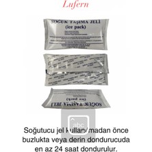 Lufern Dayanıklı Soğutucu Jel Poşet Buz Aküsü Malzeme Kamp Piknik Yolculuk Seyahat Yiyecek 260 gr 2 Adet