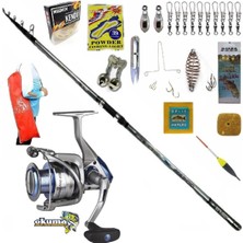 Oslo Okuma Safina Pro 8000 420cm 70-250gr Crome Profesyonel Sazan Kıyı Olta Takımı Seti