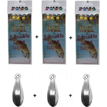 Balza 3 Adet Boncuklu Sazan Çaparisi 3 Adet Kurşun Takımı