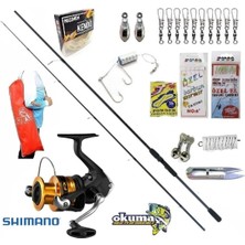 Okuma Wave Power 244CM 15-40 gr Shimano FX4000 Kıyı Spin Olta Takımı Seti
