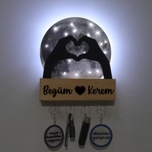 PremiumPort LED Işıklı Pleksi Dolunay Kişiselleştirilebilir Dekoratif Biblo