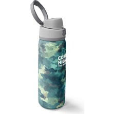 Yaygan Coral High Yeşil Kamuflaj Desenli Pipetli ve Direkt Içim Çelik Termos 800 ml 38520