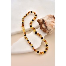 Bebekler Için Doğal Kehribar Diş Kolyesi – Güvenli Kilitli