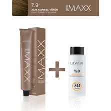Maxx Deluxe Tüp Boya 100 ml - 30 V Oksidan 60 ml 7.9 Açık Kumral Tütün