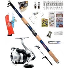 Oslo Piranha Ultimate 210cm 50-100gr Daiwa Strikeforce 2500 Kıyı Spin Olta Takımı Seti