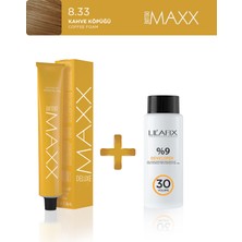 Maxx Deluxe Tüp Boya 100 ml - 30 V Oksidan 60 ml 8.33 Kahve Köpüğü