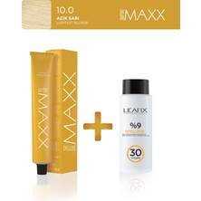 Maxx Deluxe Tüp Boya 100 ml - 30 V Oksidan 60 ml 10.0 Açık Sarı