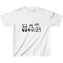 Unisex Çocuk Baskılı T-Shirt - Beyaz