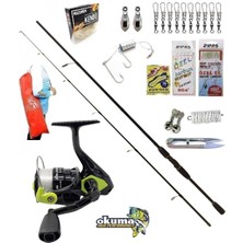 Oslo Okuma Fın Chaser 4000 240cm 20-40gr Double Black Kıyı Spin Olta Takımı Seti