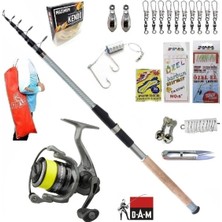 Dam Dynabraid 4 4000S Fd Remixon Carbo-X 300CM 60-120GR Kıyı Tele Spin Olta Takımı Seti