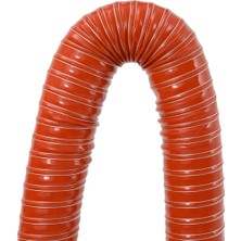 Çift Katlı Yüksek Isı Hortumu 51 mm x 4 Metre 300 Derece Kırmızı Silikon Hortum Üretimden Teslimat