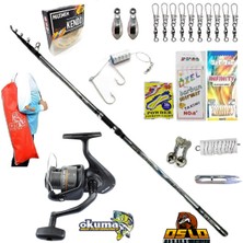 Okuma Revenger Rv-55 Oslo Crome 420cm 70-250gr Profesyonel Surf Kıyı Olta Takımı Seti