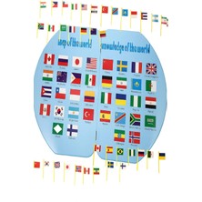 Esranın Dünyası Ieg™ Çift Taraflı Ahşap Dünya Haritası Platformu – Bayraklı Eğitici Çocuk Coğrafya Oyun