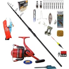 Dam Xt1 Tele 360CM 3.00LBS Lineaeffe Ocean Master 50 Profesyonel Sazan Kıyı Olta Takımı Seti