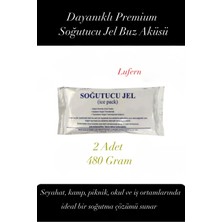 Lufern Dayanıklı Soğutucu Jel Poşet Buz Aküsü Malzeme Kamp Piknik Yolculuk Seyahat Yiyecek 480 gr 2 Adet