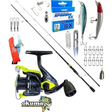 Oslo Okuma Fın Chaser 4000 274CM 10-35GR Daiwa Rs Karbon Rapala Maket Balık Spin Olta Takımı Seti