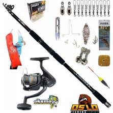 Okuma Revenger Rv-65 Oslo Black Fight 360cm 100-200gr Profesyonel Surf Sazan Kıyı Olta Takımı Seti