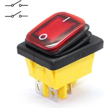 PremiumPort Yüksek Akım 30A 250V IP67 Su Geçirmez LED Işıklı Rocker Anahtar