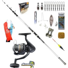 Okuma Revenger Rv-65 Wave Power 420cm 100-200gr Profesyonel Surf Sazan Kıyı Olta Takımı Seti