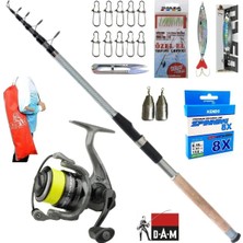 Dam Dynabraid 4 4000S FD Remixon Carbo-X 300cm 60-120gr Tele Spin Olta Takımı Seti