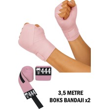 444 Marka Boks Kickbox Muay Thai Sanda El Bandajı 3,5 Metre x 2 Adet Çift Boks Bandajı Sargı Bandaj