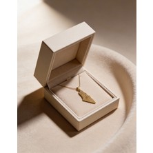 Zaytoon Filistin Haritası Içinde \"kuran Ayeti\"  Paslanmaz Kaplamalı Zinciri Unisex Kolye 44 cm J300022