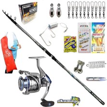 Okuma Safina Pro 8000 420cm 70-250gr Oslo Crome Profesyonel Kıyı Olta Takımı Seti