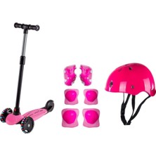 PremiumPort Pembe LED Işıklı Scooter Seti, Eğlence ve Şıklık Bir Arada