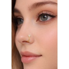 Sacce Scarves & Accessories Mini Papatya Sıkıştırmalı Hızma Gold Mini Papatya Sıkıştırmalı Kıkırdak Küpesi