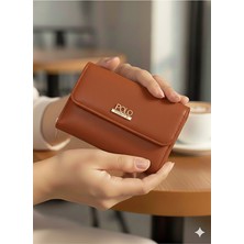 Purpleart Kadın Polo Armalı Suni Deri Orta Boy Cüzdan 9X13X5CM