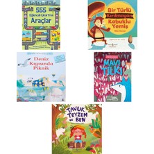 İş Bankası Kültür Yayınları 555 Eğlenceli Çıkartma - Araçlar + 4 Kitap (Set)