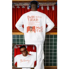 Fuddy Moda Unisex Oversize Orange Dtmf Bad Bunny Sırt Baskılı Bisiklet Yaka Kapüşonsuz Sweatshirt