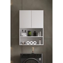 Awox Deniz Modern Banyo Dolabı 2 Kapaklı Raflı – Düzenleyici Çok Amaçlı