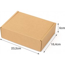 23,2X18,4X6 cm E-Ticaret Kargo Kutusu - Kraft Kutu-25 Adet