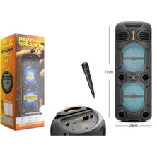 PremiumPort LED Işıklı Bluetooth Hoparlör ve Mikrofon Seti, Eğlence Için Mükemmel