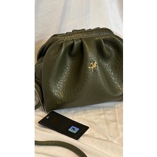 Melisa Çanta Eşarp Kadın Haki Yeşil Omuz Çantası