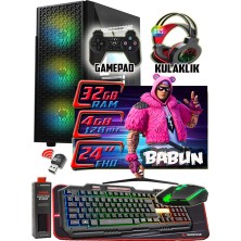 Warbox BABUN 24" i3 7100 32gb DDR4  Ram 256gb Ssd 250gb Hdd GT740 DDR5-4gb E.kartı Gaming Takım Bilgisayar