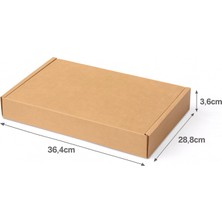36,4X28,8X3,6 cm E-Ticaret Kargo Kutusu- Kraft Kutu-25 Adet