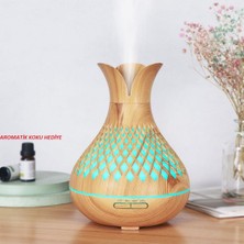 PremiumPort Ultrasonik Hava Nemlendirici ve Aromatik Difüzör, Renkli LED Işıklı 500 ml