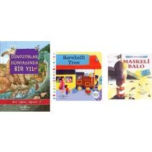 İş Bankası Kültür Yayınları Dinozorlar Dünyasında Bir Yıl: Bul, Eğlen, Öğren! + 2 Kitap (Set)