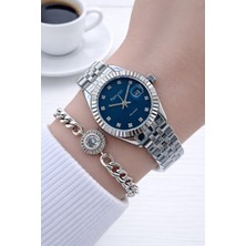 Ferrucci Küçük Vintage Kasa Çelik Kordon 2 Yıl Garantili 3 Atm Kadın Kol Saati+Bileklik FY.03591.1