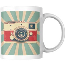 Taketshirt Fotoğraf Makinası Baskılı Kupa Bardak Hediyelik Çay Kahve Kupası Coffee Mug