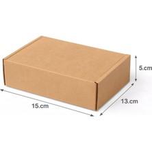 15X13X5 cm Kutu- Mini Receiver E-Ticaret Kargo Kutusu-Karton Kutu- 0,3 Desi Kutu-Kraft-25 Adet