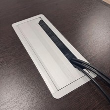 Scs Pazar Masa Üstü Gömme Priz Kutusu Derin-Geniş Bürotik Bloklu Soft-Close Kapaklı